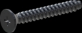 screw for plastic: Screw STS-plus KN6033 3x22 - H1 steel, hardened 10.9 Zinc-Nickel-plated,  baked, passivated black/ Cr-VI-free, sealed, 720 h until Fe-Corrosion