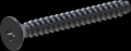 screw for plastic: Screw STS-plus KN6033 3x25 - H1 steel, hardened 10.9 Zinc-Nickel-plated,  baked, passivated black/ Cr-VI-free, sealed, 720 h until Fe-Corrosion