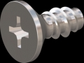 screw for plastic: Screw STS-plus KN6033 3.5x8 - H2 stainless-steel, A2 - 1.4567 Bright-pickled and passivated