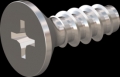 screw for plastic: Screw STS-plus KN6033 3.5x10 - H2 stainless-steel, A2 - 1.4567 Bright-pickled and passivated
