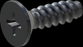 screw for plastic: Screw STS-plus KN6033 3.5x12 - H2 steel, hardened 10.9 Zinc-Nickel-plated,  baked, passivated black/ Cr-VI-free, sealed, 720 h until Fe-Corrosion
