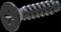 screw for plastic: Screw STS-plus KN6033 3.5x14 - H2 steel, hardened 10.9 Zinc-Nickel-plated,  baked, passivated black/ Cr-VI-free, sealed, 720 h until Fe-Corrosion
