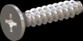 screw for plastic: Screw STS-plus KN6033 3.5x16 - H2 stainless-steel, A2 - 1.4567 Bright-pickled and passivated