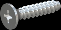 screw for plastic: Screw STS-plus KN6033 3.5x16 - H2 steel, hardened 10.9 zinc-plated 5-7 ?m, baked, blue / transparent passivated