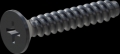 screw for plastic: Screw STS-plus KN6033 3.5x20 - H2 steel, hardened 10.9 Zinc-Nickel-plated,  baked, passivated black/ Cr-VI-free, sealed, 720 h until Fe-Corrosion