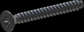 screw for plastic: Screw STS-plus KN6033 3.5x30 - H2 steel, hardened 10.9 Zinc-Nickel-plated,  baked, passivated black/ Cr-VI-free, sealed, 720 h until Fe-Corrosion