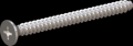 screw for plastic: Screw STS-plus KN6033 3.5x40 - H2 stainless-steel, A2 - 1.4567 Bright-pickled and passivated
