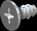 screw for plastic: Screw STS-plus KN6033 4x8 - H2 steel, hardened 10.9 zinc-plated 5-7 ?m, baked, blue / transparent passivated