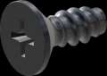 screw for plastic: Screw STS-plus KN6033 4x10 - H2 steel, hardened 10.9 Zinc-Nickel-plated,  baked, passivated black/ Cr-VI-free, sealed, 720 h until Fe-Corrosion