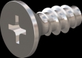 screw for plastic: Screw STS-plus KN6033 4x10 - H2 stainless-steel, A2 - 1.4567 Bright-pickled and passivated