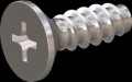 screw for plastic: Screw STS-plus KN6033 4x12 - H2 stainless-steel, A2 - 1.4567 Bright-pickled and passivated