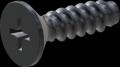 screw for plastic: Screw STS-plus KN6033 4x14 - H2 steel, hardened 10.9 Zinc-Nickel-plated,  baked, passivated black/ Cr-VI-free, sealed, 720 h until Fe-Corrosion