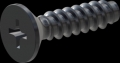 screw for plastic: Screw STS-plus KN6033 4x16 - H2 steel, hardened 10.9 Zinc-Nickel-plated,  baked, passivated black/ Cr-VI-free, sealed, 720 h until Fe-Corrosion