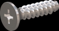 screw for plastic: Screw STS-plus KN6033 4x16 - H2 stainless-steel, A2 - 1.4567 Bright-pickled and passivated