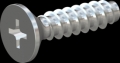 screw for plastic: Screw STS-plus KN6033 4x16 - H2 steel, hardened 10.9 zinc-plated 5-7 ?m, baked, blue / transparent passivated