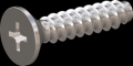 screw for plastic: Screw STS-plus KN6033 4x18 - H2 stainless-steel, A2 - 1.4567 Bright-pickled and passivated