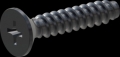 screw for plastic: Screw STS-plus KN6033 4x20 - H2 steel, hardened 10.9 Zinc-Nickel-plated,  baked, passivated black/ Cr-VI-free, sealed, 720 h until Fe-Corrosion