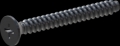 screw for plastic: Screw STS-plus KN6033 4x35 - H2 steel, hardened 10.9 Zinc-Nickel-plated,  baked, passivated black/ Cr-VI-free, sealed, 720 h until Fe-Corrosion