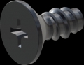 screw for plastic: Screw STS-plus KN6033 4.5x10 - H2 steel, hardened 10.9 Zinc-Nickel-plated,  baked, passivated black/ Cr-VI-free, sealed, 720 h until Fe-Corrosion