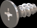 screw for plastic: Screw STS-plus KN6033 4.5x10 - H2 stainless-steel, A2 - 1.4567 Bright-pickled and passivated