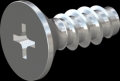 screw for plastic: Screw STS-plus KN6033 4.5x12 - H2 steel, hardened 10.9 zinc-plated 5-7 ?m, baked, blue / transparent passivated