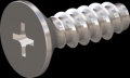 screw for plastic: Screw STS-plus KN6033 4.5x14 - H2 stainless-steel, A2 - 1.4567 Bright-pickled and passivated