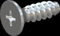 screw for plastic: Screw STS-plus KN6033 4.5x14 - H2 steel, hardened 10.9 zinc-plated 5-7 ?m, baked, blue / transparent passivated