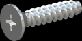 screw for plastic: Screw STS-plus KN6033 4.5x20 - H2 steel, hardened 10.9 zinc-plated 5-7 ?m, baked, blue / transparent passivated