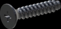 screw for plastic: Screw STS-plus KN6033 4.5x22 - H2 steel, hardened 10.9 Zinc-Nickel-plated,  baked, passivated black/ Cr-VI-free, sealed, 720 h until Fe-Corrosion