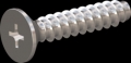 screw for plastic: Screw STS-plus KN6033 4.5x22 - H2 stainless-steel, A2 - 1.4567 Bright-pickled and passivated