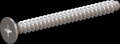 screw for plastic: Screw STS-plus KN6033 4.5x45 - H2 stainless-steel, A2 - 1.4567 Bright-pickled and passivated