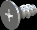 screw for plastic: Screw STS-plus KN6033 5x10 - H2 steel, hardened 10.9 zinc-plated 5-7 ?m, baked, blue / transparent passivated