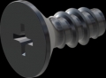 screw for plastic: Screw STS-plus KN6033 5x12 - H2 steel, hardened 10.9 Zinc-Nickel-plated,  baked, passivated black/ Cr-VI-free, sealed, 720 h until Fe-Corrosion