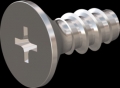 screw for plastic: Screw STS-plus KN6033 5x12 - H2 stainless-steel, A2 - 1.4567 Bright-pickled and passivated