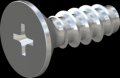 screw for plastic: Screw STS-plus KN6033 5x14 - H2 steel, hardened 10.9 zinc-plated 5-7 ?m, baked, blue / transparent passivated