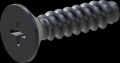 screw for plastic: Screw STS-plus KN6033 5x20 - H2 steel, hardened 10.9 Zinc-Nickel-plated,  baked, passivated black/ Cr-VI-free, sealed, 720 h until Fe-Corrosion
