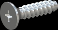 screw for plastic: Screw STS-plus KN6033 5x20 - H2 steel, hardened 10.9 zinc-plated 5-7 ?m, baked, blue / transparent passivated
