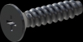 screw for plastic: Screw STS-plus KN6033 5x22 - H2 steel, hardened 10.9 Zinc-Nickel-plated,  baked, passivated black/ Cr-VI-free, sealed, 720 h until Fe-Corrosion