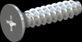 screw for plastic: Screw STS-plus KN6033 5x22 - H2 steel, hardened 10.9 zinc-plated 5-7 ?m, baked, blue / transparent passivated