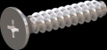 screw for plastic: Screw STS-plus KN6033 5x25 - H2 stainless-steel, A2 - 1.4567 Bright-pickled and passivated