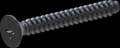 screw for plastic: Screw STS-plus KN6033 5x40 - H2 steel, hardened 10.9 Zinc-Nickel-plated,  baked, passivated black/ Cr-VI-free, sealed, 720 h until Fe-Corrosion