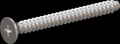 screw for plastic: Screw STS-plus KN6033 5x50 - H2 stainless-steel, A2 - 1.4567 Bright-pickled and passivated