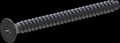 screw for plastic: Screw STS-plus KN6033 5x55 - H2 steel, hardened 10.9 Zinc-Nickel-plated,  baked, passivated black/ Cr-VI-free, sealed, 720 h until Fe-Corrosion