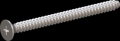 screw for plastic: Screw STS-plus KN6033 5x65 - H2 stainless-steel, A2 - 1.4567 Bright-pickled and passivated