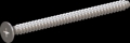 screw for plastic: Screw STS-plus KN6033 5x70 - H2 stainless-steel, A2 - 1.4567 Bright-pickled and passivated
