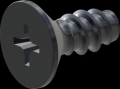 screw for plastic: Screw STS-plus KN6033 6x14 - H3 steel, hardened 10.9 Zinc-Nickel-plated,  baked, passivated black/ Cr-VI-free, sealed, 720 h until Fe-Corrosion