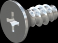 screw for plastic: Screw STS-plus KN6033 6x14 - H3 steel, hardened 10.9 zinc-plated 5-7 ?m, baked, blue / transparent passivated