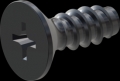 screw for plastic: Screw STS-plus KN6033 6x16 - H3 steel, hardened 10.9 Zinc-Nickel-plated,  baked, passivated black/ Cr-VI-free, sealed, 720 h until Fe-Corrosion