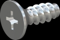 screw for plastic: Screw STS-plus KN6033 6x16 - H3 steel, hardened 10.9 zinc-plated 5-7 ?m, baked, blue / transparent passivated