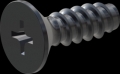 screw for plastic: Screw STS-plus KN6033 6x18 - H3 steel, hardened 10.9 Zinc-Nickel-plated,  baked, passivated black/ Cr-VI-free, sealed, 720 h until Fe-Corrosion